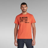G-Star RAW® Flock Badge Graphic T-Shirt Orange