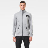 G-Star RAW® Lightweight Zip Through Track Sweater Grey model front