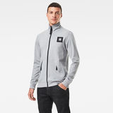 G-Star RAW® Lightweight Zip Through Track Sweater Grey model side