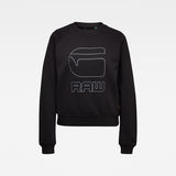 G-Star RAW® Graphic Graw Straight Sweater Black flat front