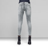 G-Star RAW® Jean 3301 Mid Skinny Ripped Edge Ankle Gris