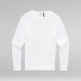 G-Star RAW® Basic Round Neck Long Sleeve T-Shirt Weiß