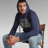 G-Star RAW® Originals Hooded Sweater Medium blue