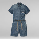 G-Star RAW® Short Sleeve Playsuit Medium blue