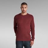 G-Star RAW® Logo Structure Knitted Sweater Brown