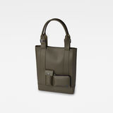 G-Star RAW® Leather Shopper Green front flat
