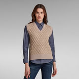 G-Star RAW® Knitted Spencer Cable Beige