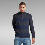 G-Star RAW® Stripe Half Zip Knitted Sweater Multi color
