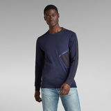 G-Star RAW® Lightweight Mesh Pocket Sweater Dark blue