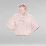 G-Star RAW® Stripe RAW Print Cropped Hoodie Pink