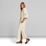 G-Star RAW® Long Printed Hooded Sweat Dress Beige