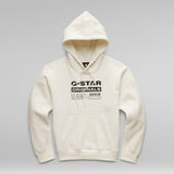 G-Star RAW® Premium Core Originals Logo Hooded Sweatshirt Weiß
