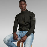 G-Star RAW® Lightweight Sleeve Badge Zip Sweater Grey