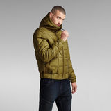 G-Star RAW® Meefic Square Quilted Hooded Jacket Brown