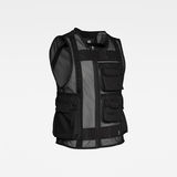 G-Star RAW® E Utility Mesh Vest Black model back
