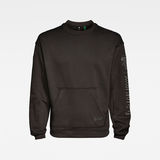 G-Star RAW® Sleeve Graphic Sweater Grey model front
