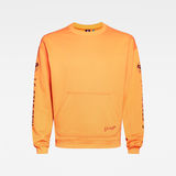 G-Star RAW® Sleeve Graphic Sweater Orange model front