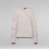 G-Star RAW® Slim Rib Long Sleeve Top Pink