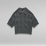 G-Star RAW® Pointelle Knitted Polo Grey