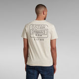 G-Star RAW® T-Shirt Back Logo Slim Beige