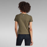 G-Star RAW® Front Logo Cropped Slim Tee Green
