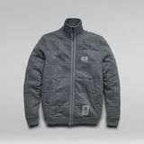 G-Star RAW® Square Quilted Zip Through Sweater Grey