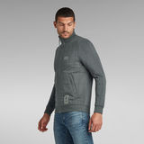 G-Star RAW® Square Quilted Zip Through Sweater Grey