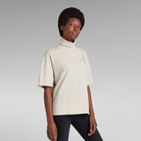 G-Star RAW® Loose Graphic Funnel Tee Beige
