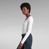 G-Star RAW® T-Shirt Base Round Neck Long Sleeve Blanc