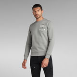 G-Star RAW® Back Print Logo Sweatshirt Grau