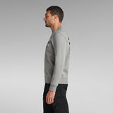 G-Star RAW® Back Print Logo Sweater Grey