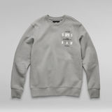 G-Star RAW® Back Print Logo Sweater Grey