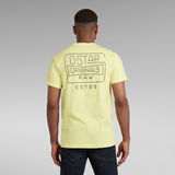 G-Star RAW® T-Shirt Back Logo Slim Yellow