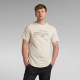 G-Star RAW® T-shirt Graphic Lash Text Blanc