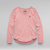 G-Star RAW® Rolled Edge V-Neck Top Pink