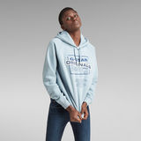 G-Star RAW® Originals Loose Hooded Sweater Light blue