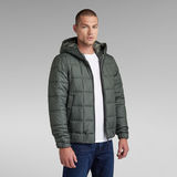 G-Star RAW® Meefic Square Quilted Hooded Jacket Grey