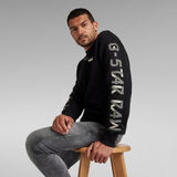 G-Star RAW® Sleeve Graphics Loose Sweatshirt Schwarz
