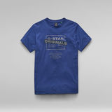 G-Star RAW® T-shirt Originals Logo Bleu moyen