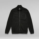 G-Star RAW® Lightweight Zip Through Pocket Tape Sweater Black