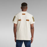 G-Star RAW® T-shirt Utility Mix Pocket Loose Blanc