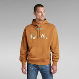 G-Star RAW® RAW. 7411 Loose Hooded Sweater Brown