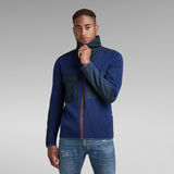 G-Star RAW® Cargo Zip Knitted Pullover Mittelblau