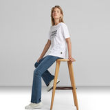 G-Star RAW® T-Shirt Originale Label Regular Blanc