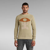 G-Star RAW® Graphic Knitted Pullover Grün