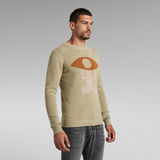 G-Star RAW® Graphic Knitted Pullover Grün