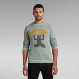 G-Star RAW® Graphic Knitted Pullover Hellblau