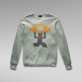 G-Star RAW® Graphic Knitted Pullover Hellblau