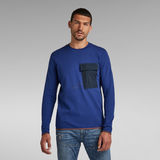 G-Star RAW® Lightweight Slanted Pocket Sweater Midden blauw