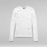 G-Star RAW® Slim Rib Long Sleeve Top White